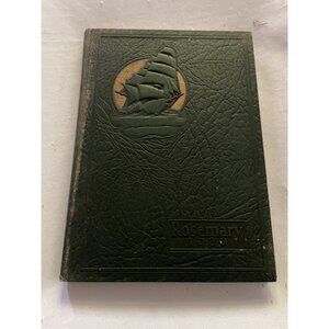 Antique 1930 Rosemary Yearbook With Embossed Green Cover & Nautical Design